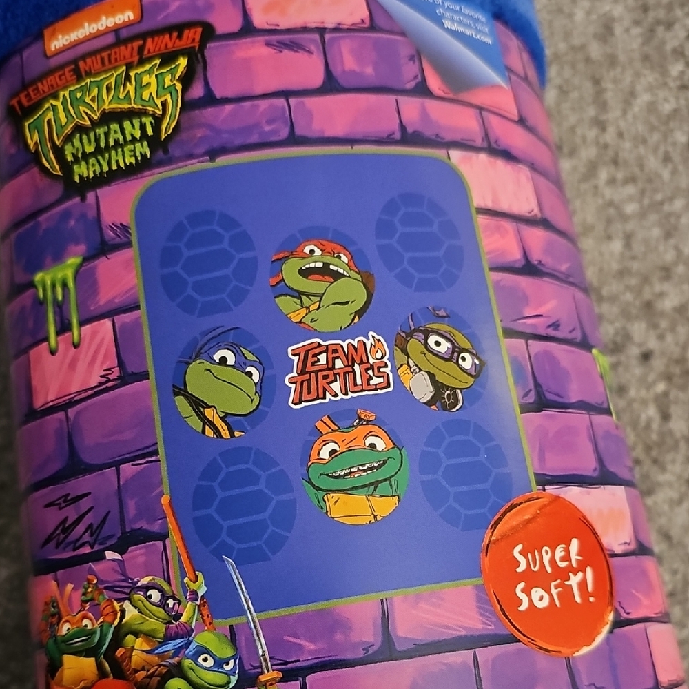 🖤A7🔹️Nickelodeon Teenage Mutant Ninja Turtles Throw Blanket